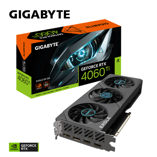 [TAR-GIG-0021] Tarjeta de Video Gigabyte RTX 4060Ti Eagle 3 ventiladores OC 8GB