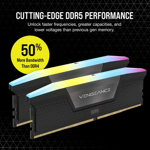 [RAM-COR-0001] Memoria Ram Corsair Vengeance RGB DDR5 32Gb (2x16GB) 5200Mhz